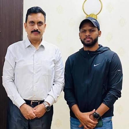 Vinoy Kumar Choubey in civilian dress at an informal meeting.